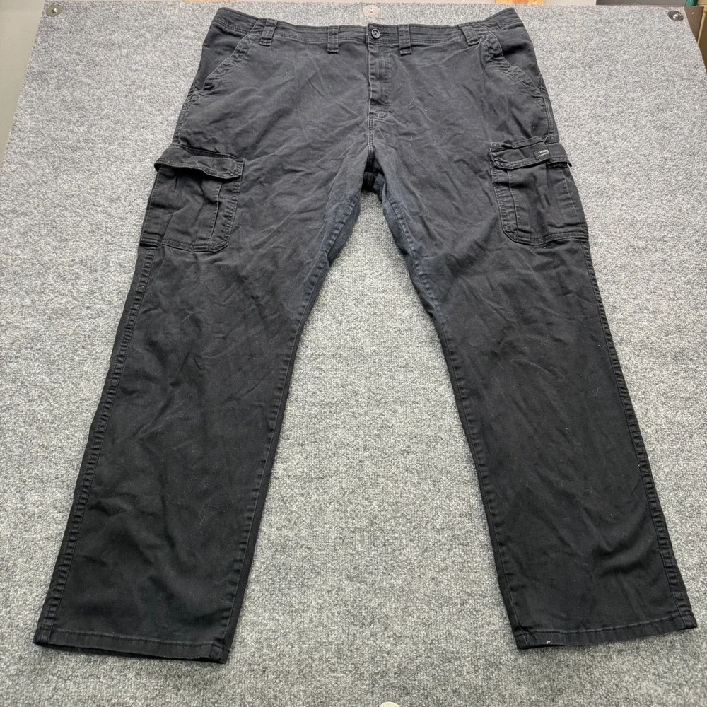 Wrangler Relaxed Fit Cargo Pants Mens 44x32 Black‎ Stretch Workwear Casual